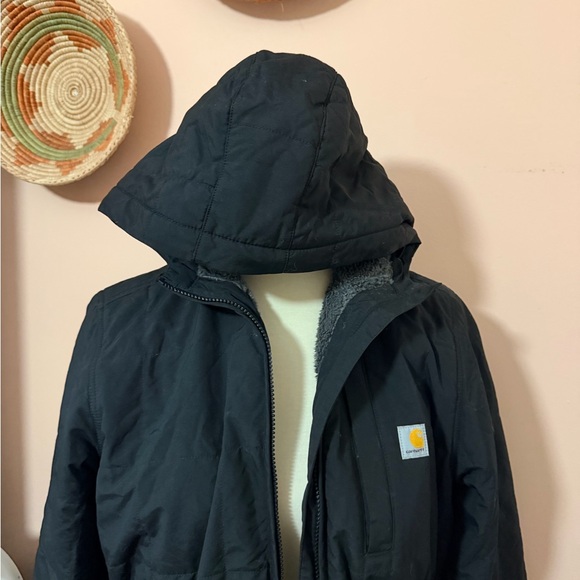 Carhartt Women's Rain Defender Loose-Fit Hooded Jacket Fleece-Lined Sz Small - Picture 7 of 14